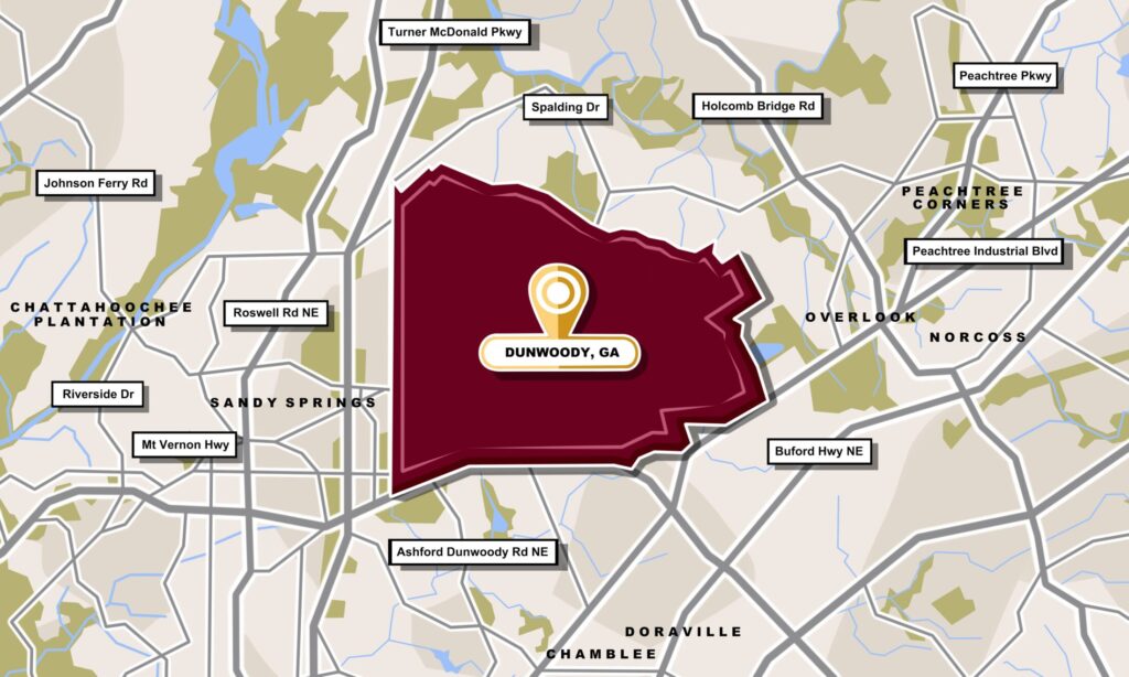 Custom Map Infographics for the Dunwoody, GA Community Guide Page